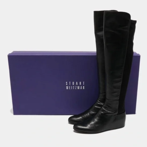 STUART WEITSMAN‎ Mainline Hidden Wedge Over The Knee Leather Boots 8.5 - Picture 5 of 12